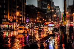 New York Rain in the Night