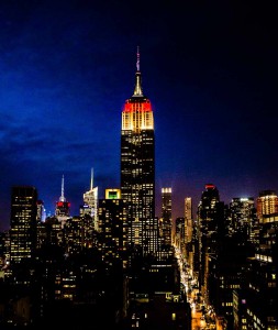 New York Emire State Building German Flag