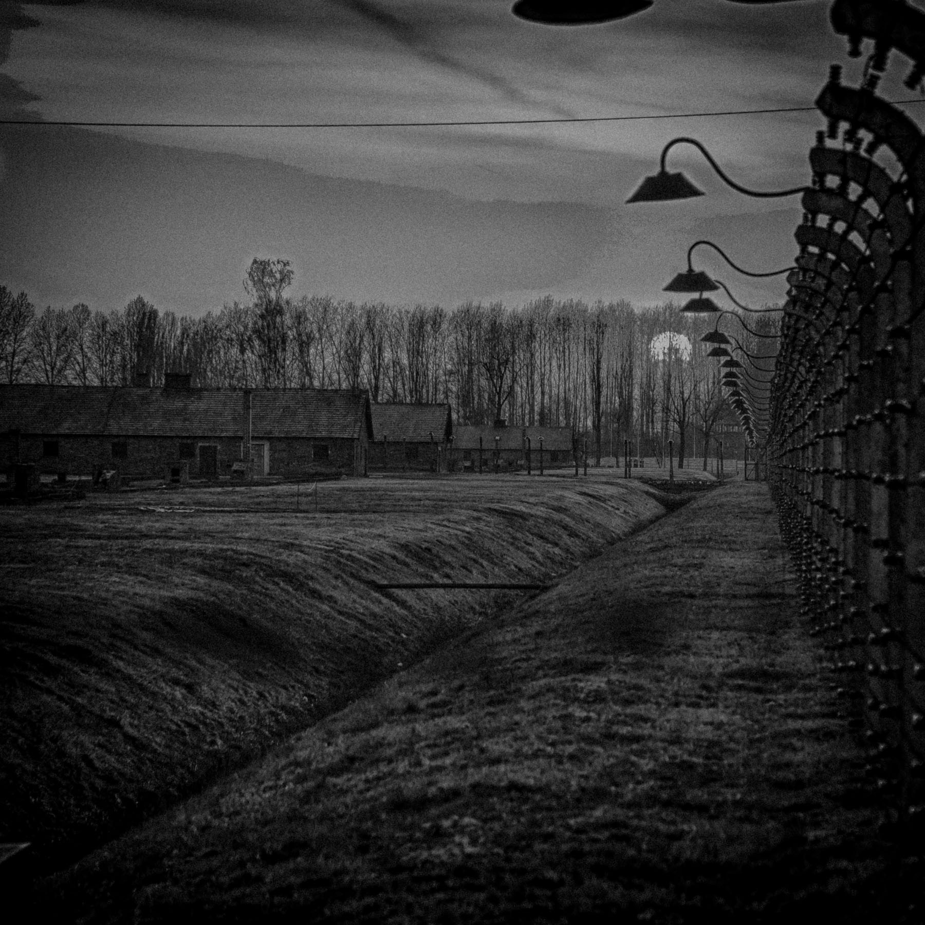 Auschwitz Concentration Camp Birkenau Sunset