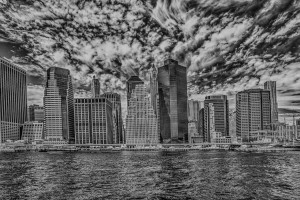 New York City infrared - HDR skyline B&W