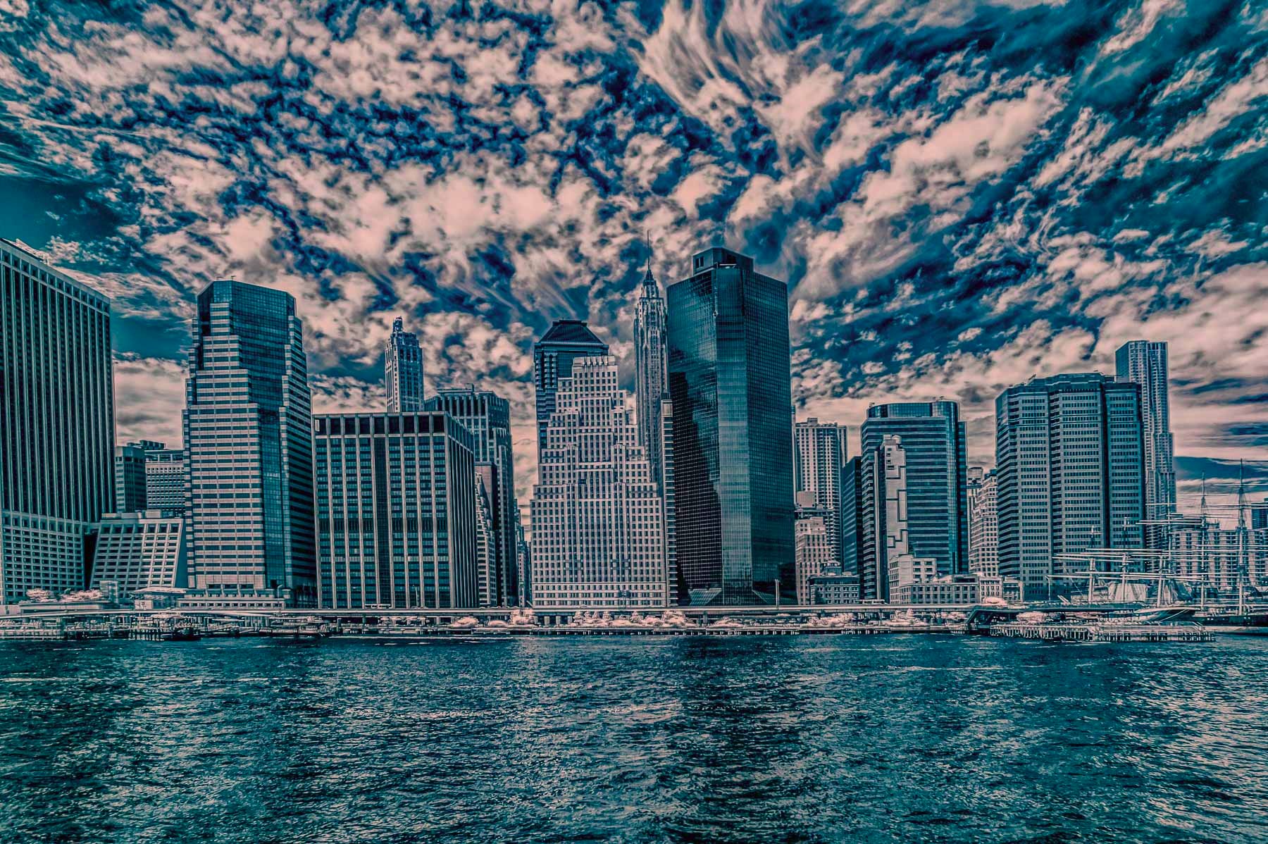 New York City infrared - HDR skyline