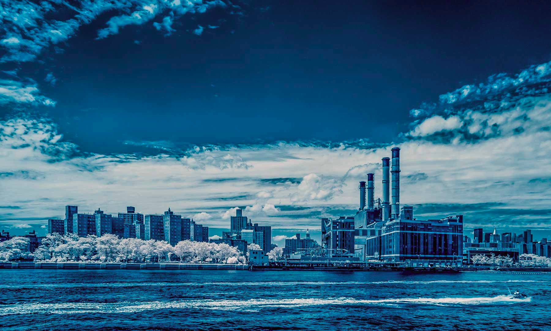 New York City infrared -  skyline