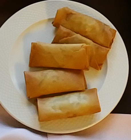 Spring rolls with crab meat Spring rolls with crab meat