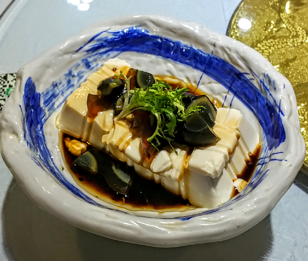 Tofu with 1000 years old eggs Tofu with 1000 years old eggs