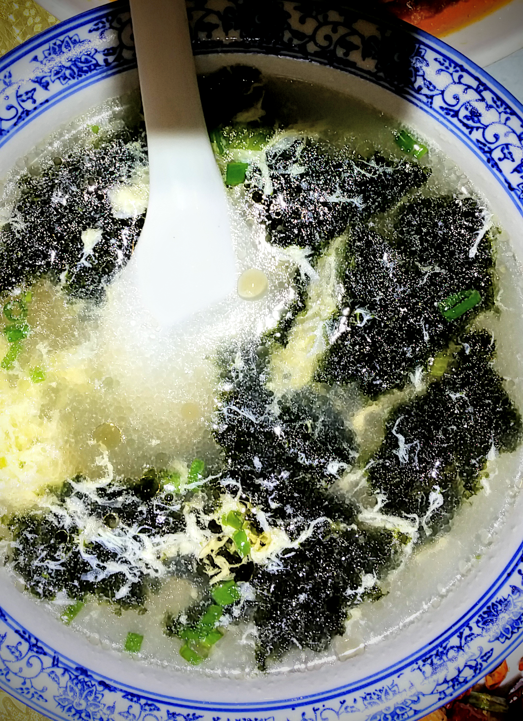 Egg soup with seaweed Egg soup with seaweed