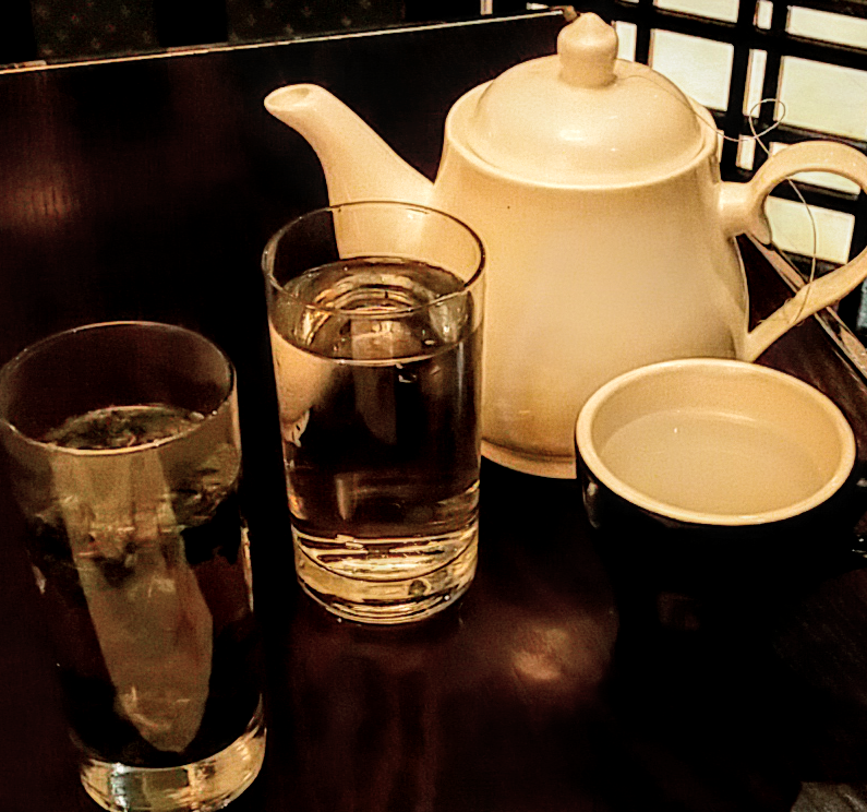 To drink: Green tea, cold and hot water To drink: Green tea, cold and hot water