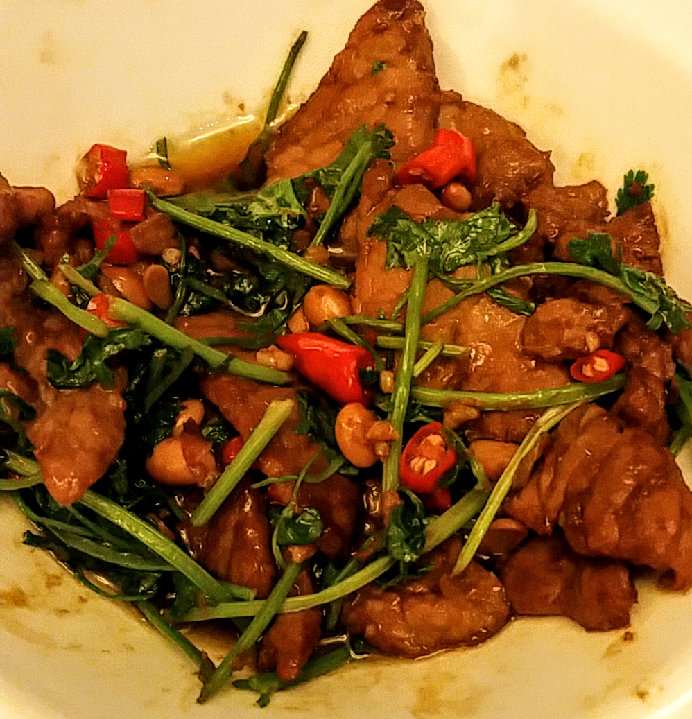 Beef with chilly and coriander
