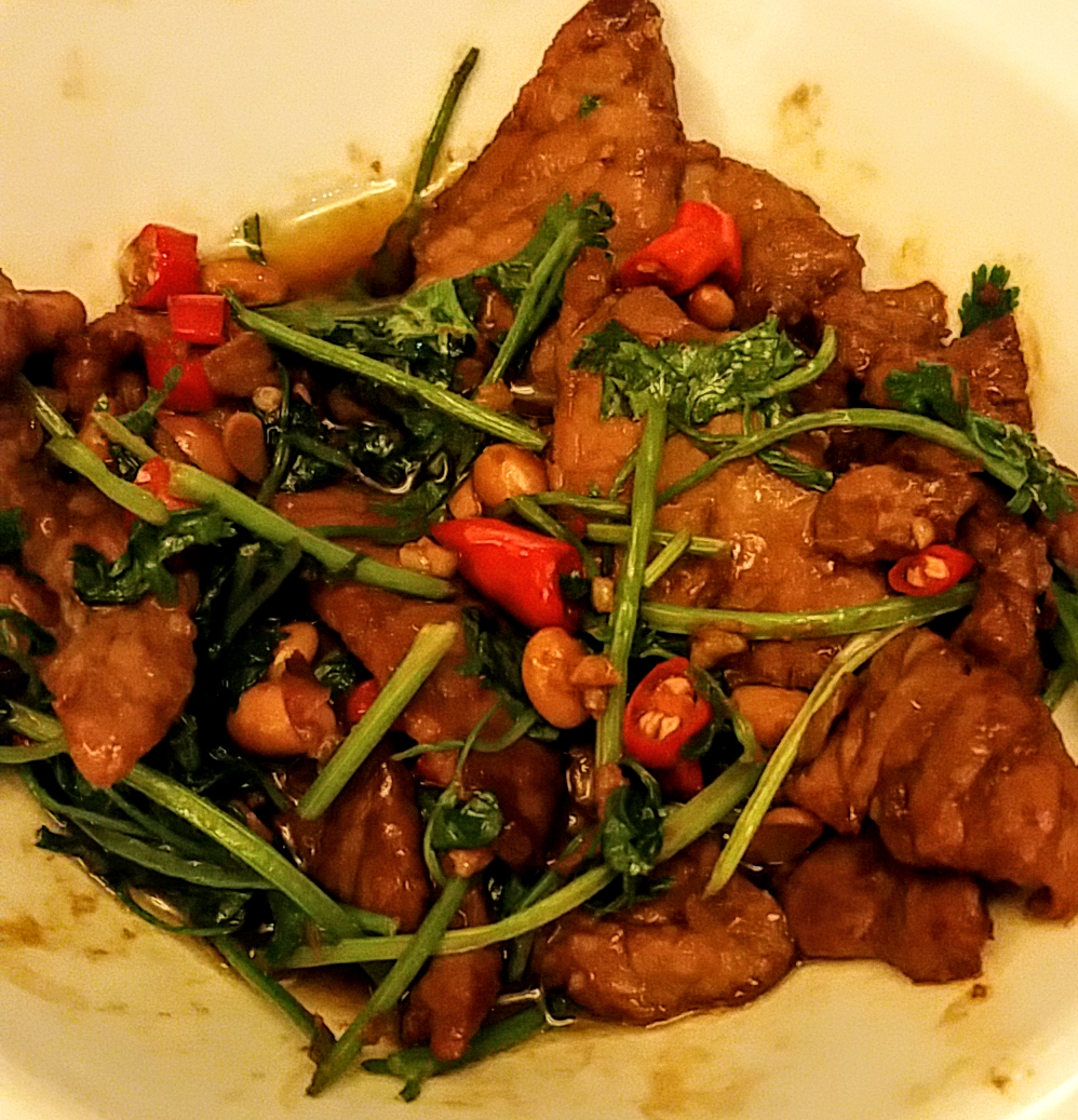 Beef with chilly and coriander Beef with chilly and coriander